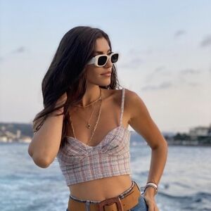 Zara Sparkly Corset Crop Top (NWT)